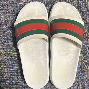 White Gucci Slides size 11 1/2-12